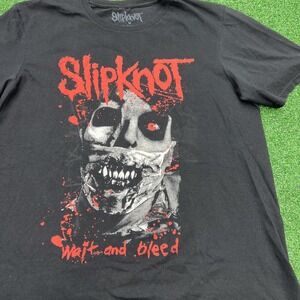 Slipknot Wait And Bleed Metal Rock Band Black T-Shirt Mens Size Medium